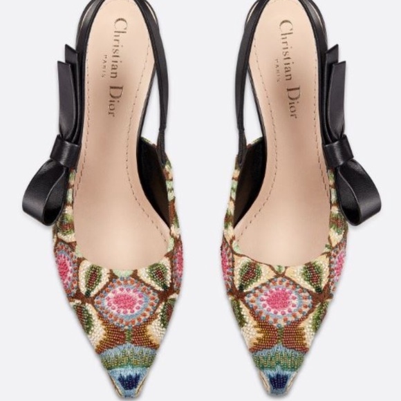 Dior Beaded Slingbacks Sweet D 38 - Picture 2 of 6